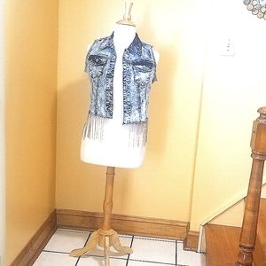 Acid Wash Crop Denim top